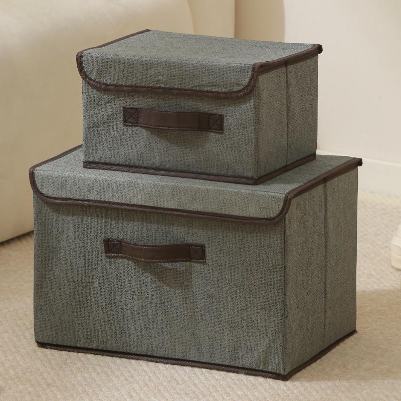 Foldable Dustproof Clothes Storage Box with Lid - Multifunctional Organizer for Clothing and Pants