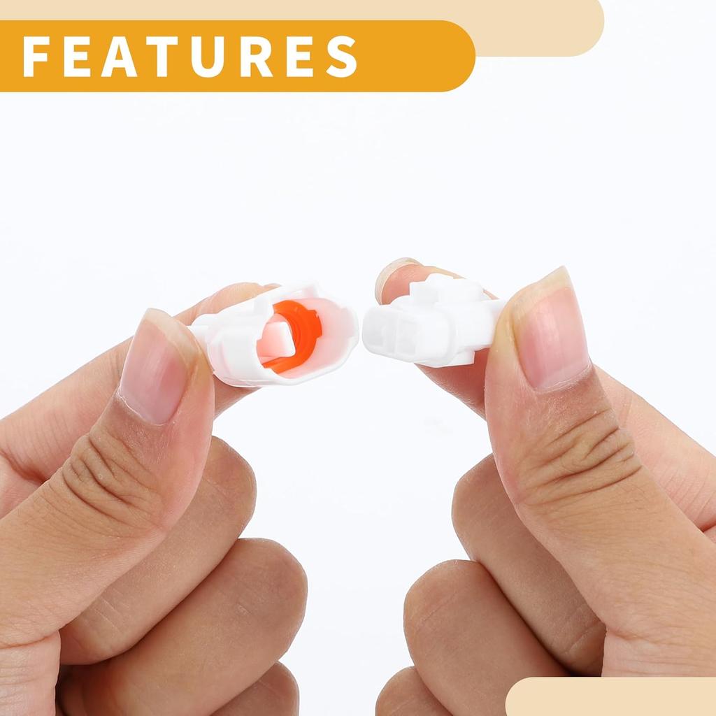2 Pin Fog Light Connector Plug - Car Male Female Wire Terminal Connector - for Yamaha Plastic White - 1 Set