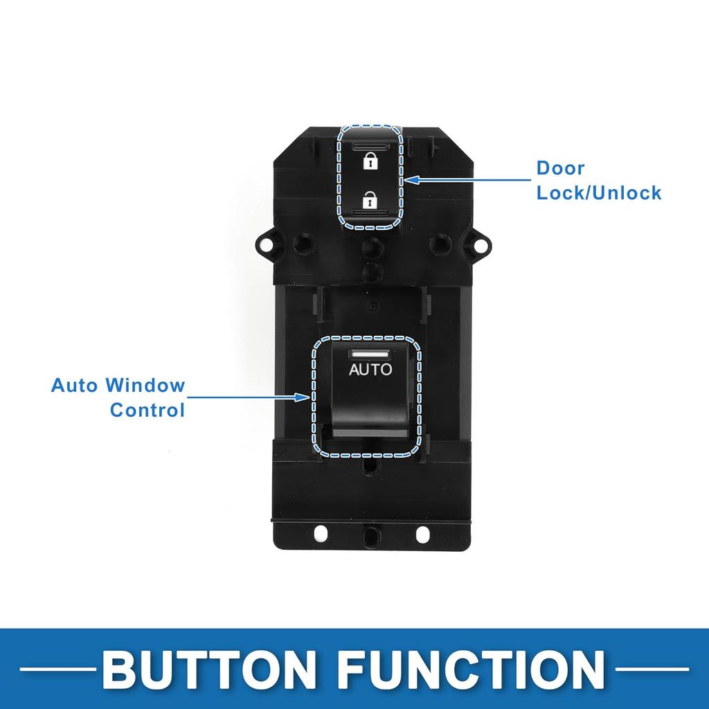 Power Window Switch No.35760-SZA-A41 Window Control Switch for Honda Pilot 2012-2015 Black