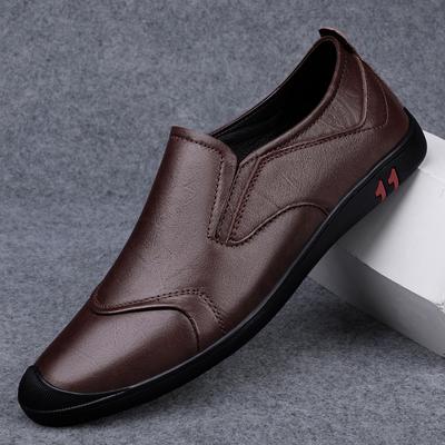 Fashion Handmade Men Spring Loafers Genuine Leather Slip On Business Casual Shoes Outdoor Mens Slip On Driving Footwear All-match Flats