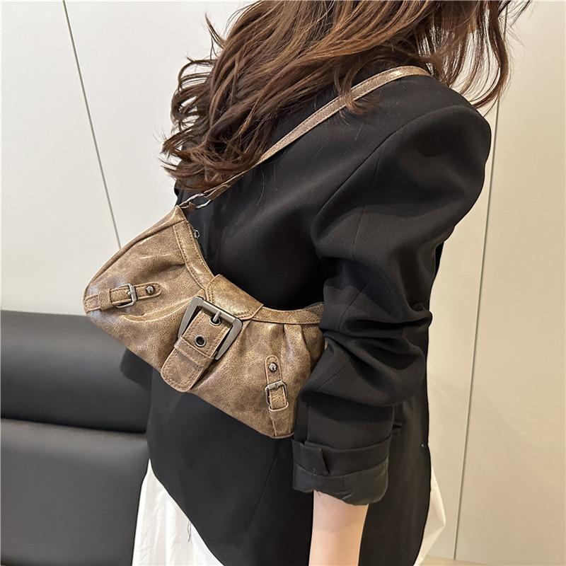 Large Capacity Pleated New Retro Commuter Temperament Locomotive Do Old Style Underarm Shoulder Bag Lady