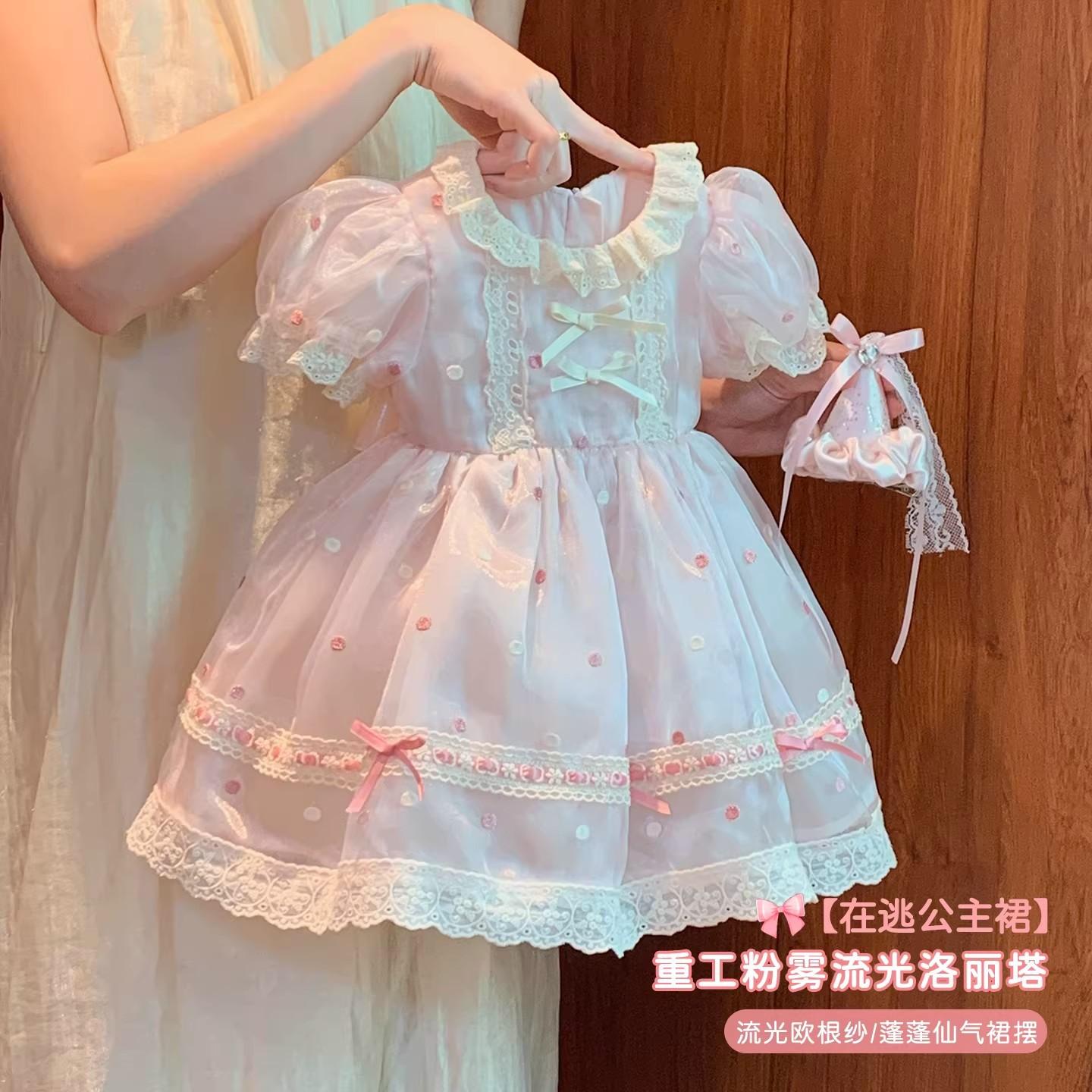Cute Infant Baby Girls Princess Dress Soft Comfortable Toddler Little Girls Party Birthday Casual Princess Dress 73CM