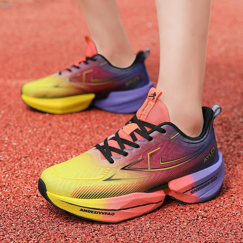 Full Palm Carbon Board Running Shoes Men's New Ultra-light Shock Absorption Marathon Professional Running Shoes Men's Summer Sports Shoes