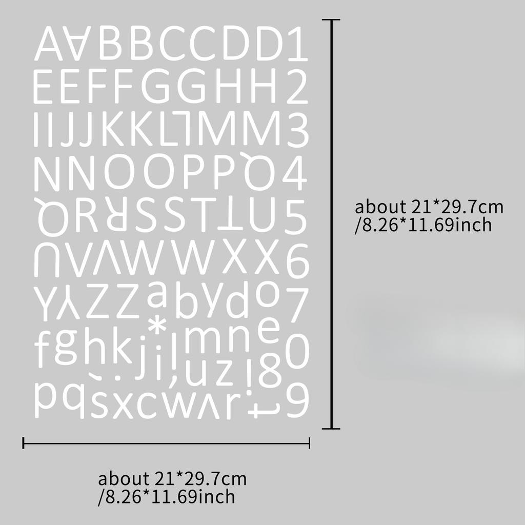 12 Letter Stickers Color English Digital Combination DIY Water Cup Computer Decoration Waterproof Hand Account Stickers