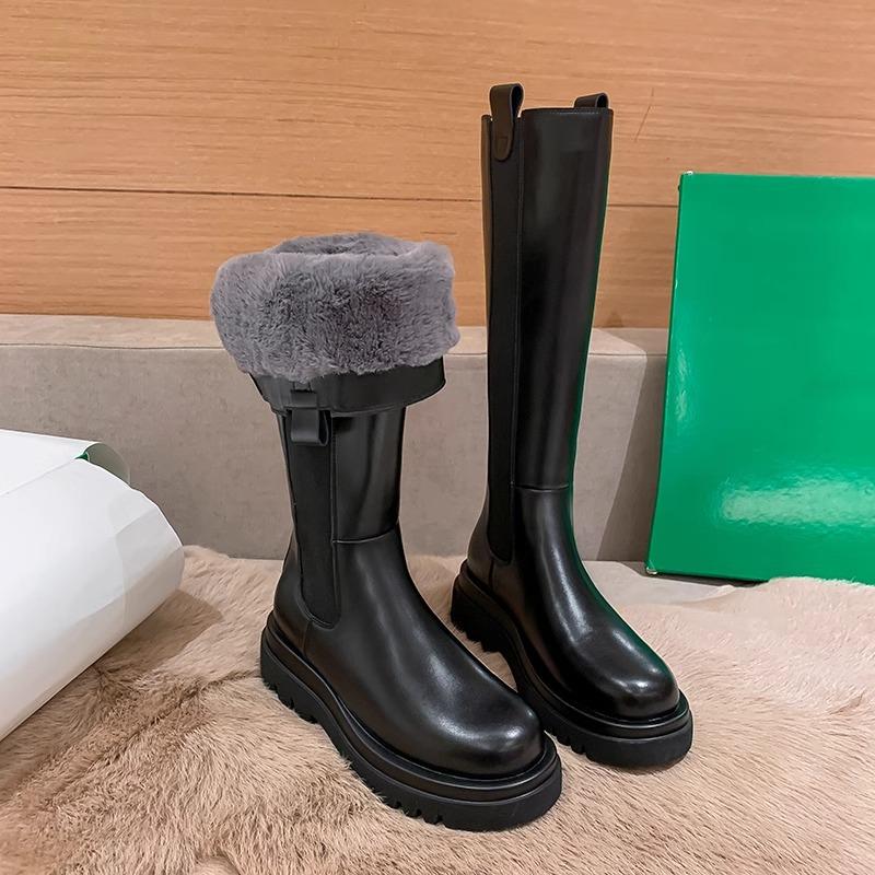 New long boots velvet women's winter snow boots women's fur integrated thickened long boots warm high boots