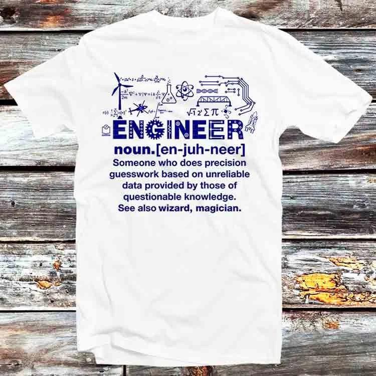 Engineer Noun Slogan Joke Cool Saying Sarcastic Wizard T Shirt B551 XL