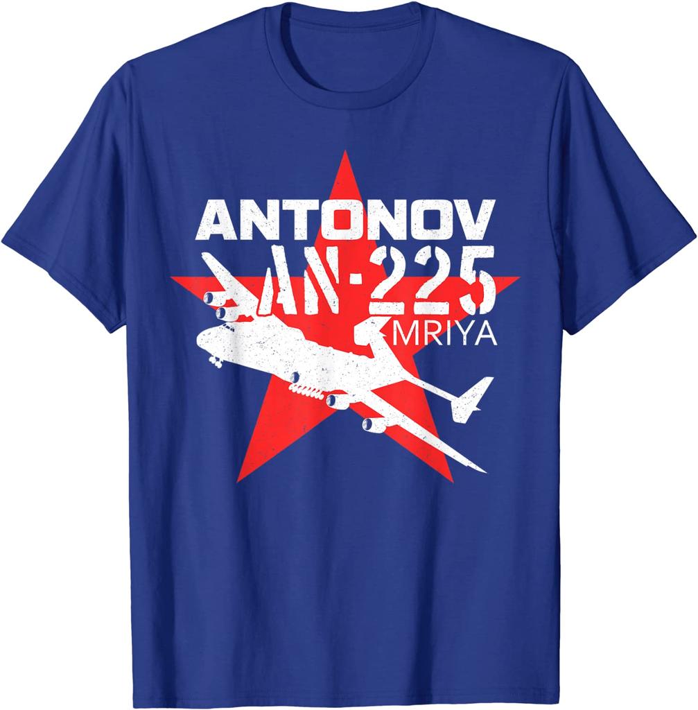 Antonov AN225 Mriya Strategisches Frachtflugzeug T-Shirt Sommer Baumwolle Kurzarm O-Ausschnitt Herren T-Shirt Neu S3XL