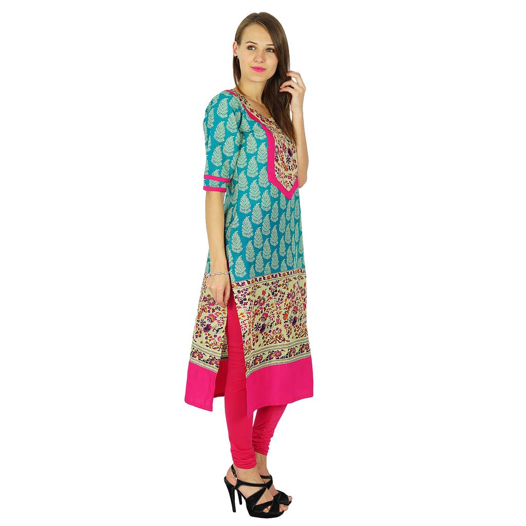 Phagun Indian Designer Bollywood Kurta Women Ethnic Kurti Cotton Tunic Dress