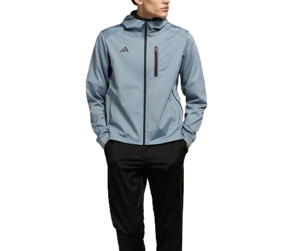 Adidas Hydro Sauna Suit Top and Bottom Set Jacket and Pants for and Workouts 4.0 (ADISS24M) - Running, Jogging, (Pre-Rubbed Blue, X-Large)