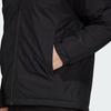 adidas Letter Print Hooded Sports Casual Cotton Jacket Men Jacket Black HG6012