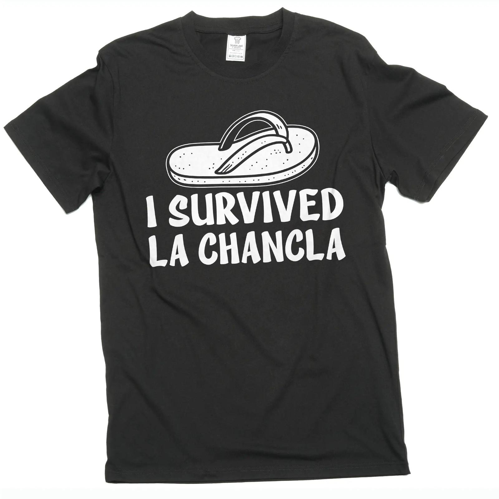 Funny La Chancla T-Shirt Mens Womens Tees Top mom grandma with slipper humorous spanish childhood tee XL