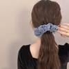 Laid-back and Retro Plush Polka Dot Large Intestinal Hair Band, High-end and Elegant Hair Tie, Women's Ponytail Hair Tie