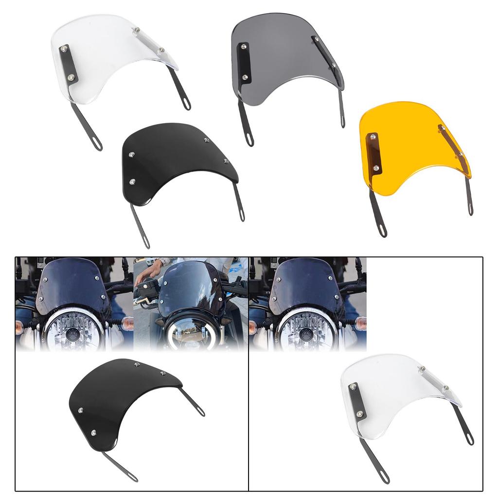 Motorcycle Windshield Motorbike Supplies with Mount Wind Deflector for E