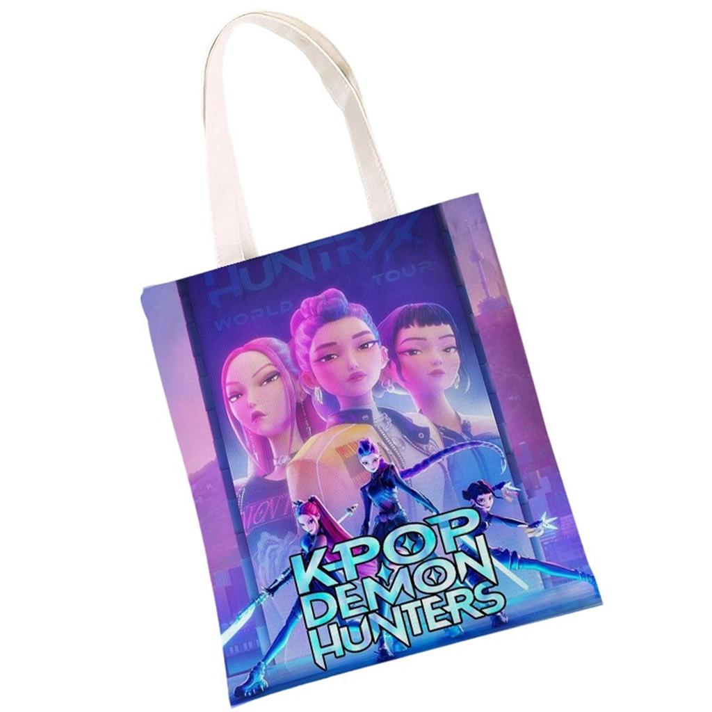 Cartoon Anime Boys And Girls Canvas Bag Shaka Men's Group Hunting Peripheral Double-sided Color Printing Shoulder Bag