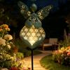 User Friendly Angel Shape Solar Pathway Light IP65 Protection Walkway Light Iron Texture Solar Angel Statue Light