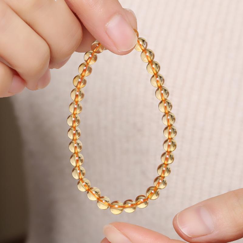 Natural Crystal Natural yellow citrine single-strand bracelet Jade