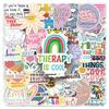 50 Motivational Mental Health Stickers - Waterproof Positive Phrases for Journals