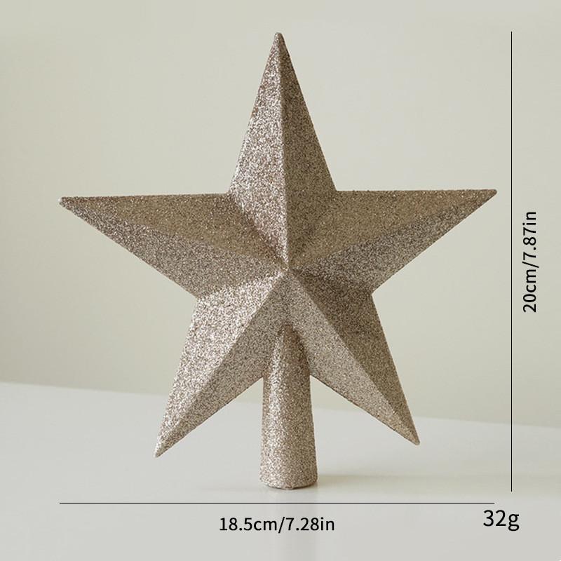 Topper Christmas Tree Star With Glitter Finish And European Style For Celebrate