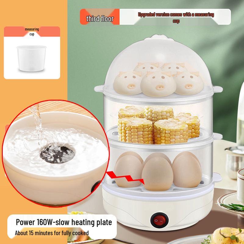 1-Person Multi-Functional Egg Boiler & Steamer with Auto Power-Off