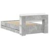 Bed Frame with Storage Space Concrete Grey 80 x 200 cm Wood Based Material