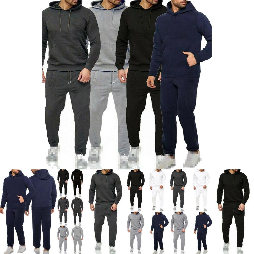Immaculate Quality Mens Pullover Tracksuit Hoodie Jogging Bottoms Set With Stretch Fabric