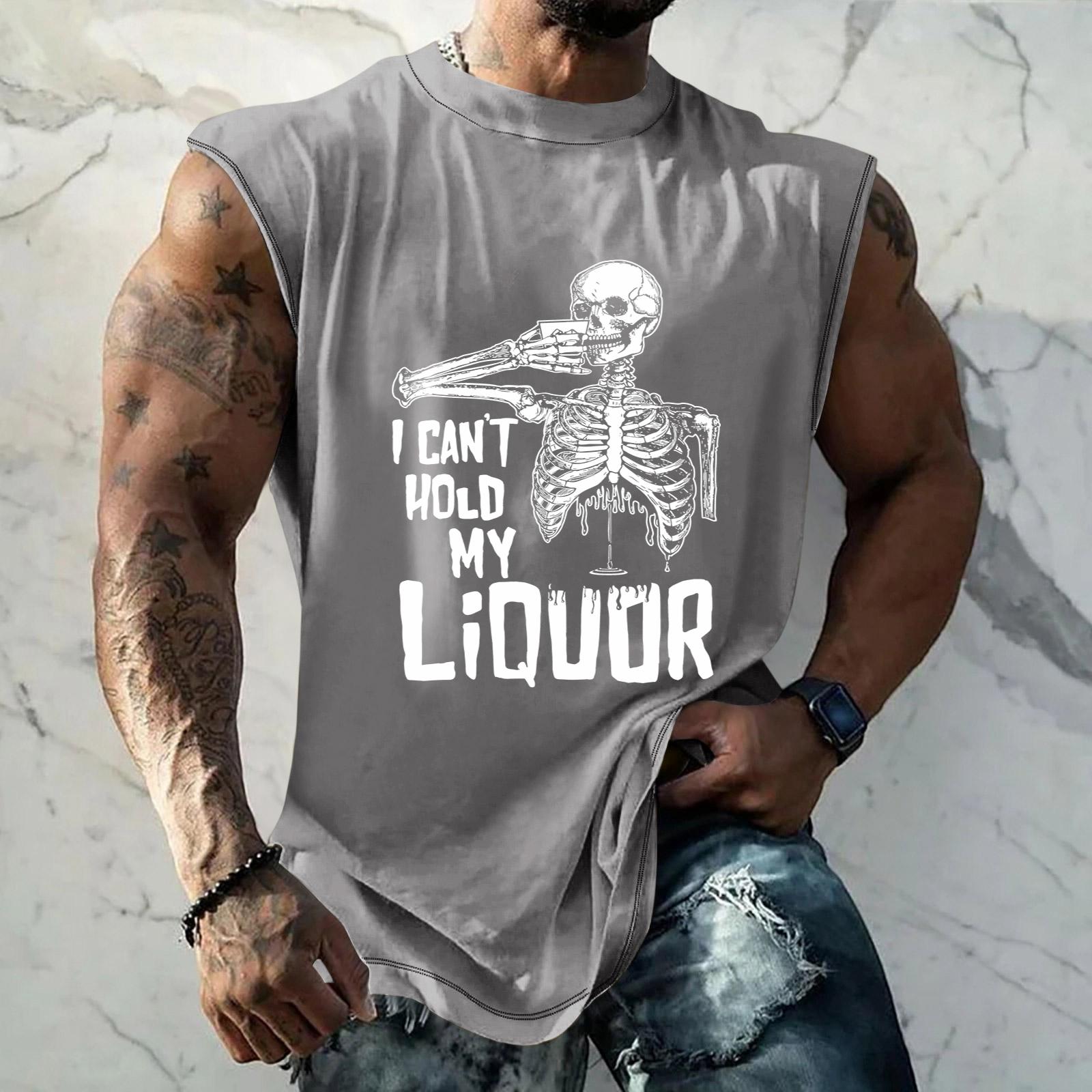 Men s Halloween Print Loose Fit Casual Tank Top S