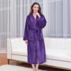 New Winter Thickened Robe Couple Pajamas Multi-Coloured Flannel Bathrobe Absorbent and Warm Soft and Comfortable