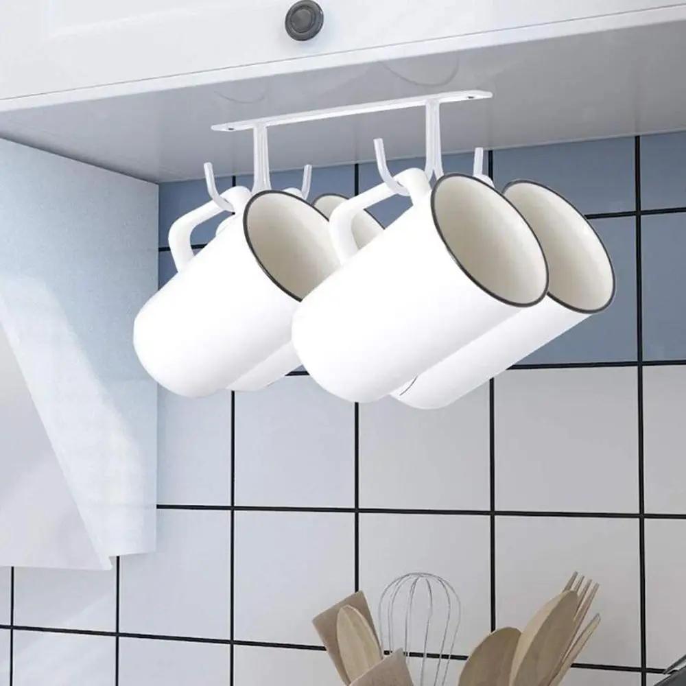 Home Drying Organizer Drainer Drying Rack Cabinet Hook Coffee Cup Holder Cup Rack Metal Storage Rack Holder Mug Holder