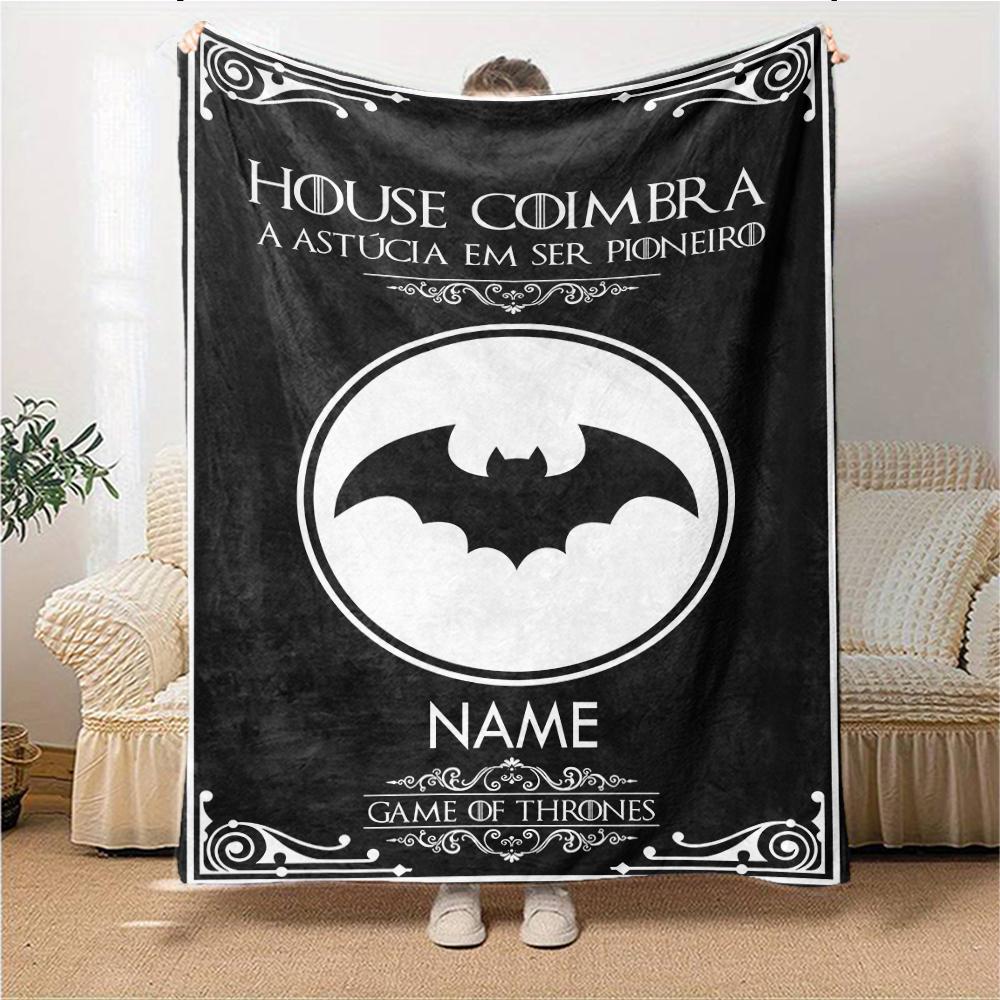 Custom Name "CAN CH Emblem Design" blanket for Couch & Bed, Plush Cozy Fuzzy Blanket Super Soft & Warm Blankets for Fall and Winter. 0908251