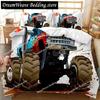 Engineering Vehicle Duvet Cover Set Engineering Vehicle Pickup Truck Off Road Vehicle Polyester Bedding Set Double Queen King741