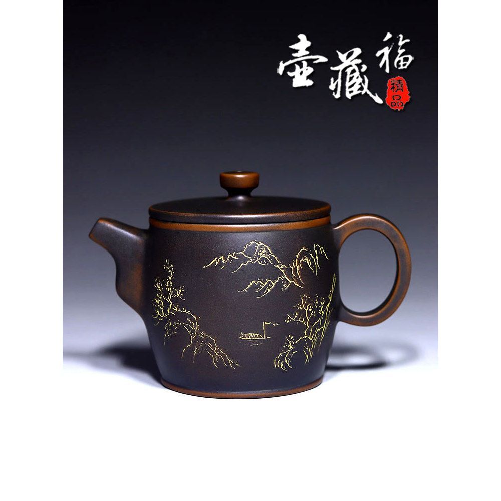 

200 мл Guangxi Qinzhou Nixing керамический чайник ручной работы с изменяемой печью для заваривания чая Красивый чайник для заваривания чая из сырой руды, глиняный чайник, китайский чайный набор
