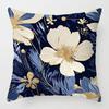 Blue Flower Pattern Throw Pillow Cover With Short Plush Print Living Room Sofa Decoration Cushion Cover Pillow Covers Decorative