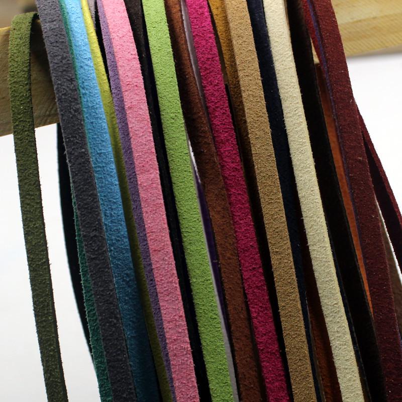 Korean Velvet Imitation Cowhide Cord, 5mm Handmade Deerskin DIY Cord for ZAKKA Bracelets & Necklaces