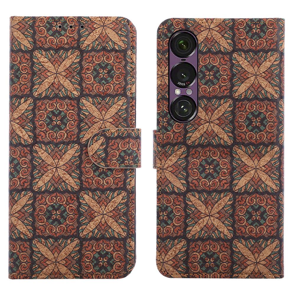 For Sony Xperia 1 VII Leather Wallet Case Bohemian-style TPU PU Phone Cover with Stand