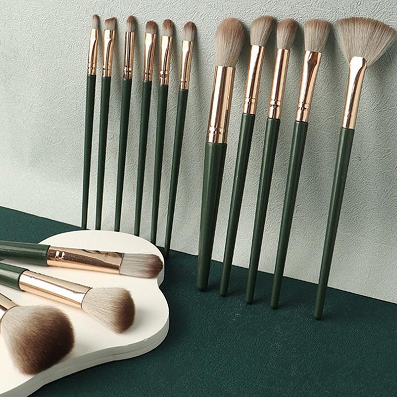 14 Delige Make-up Kwasten Zachte Set Gezicht Ogen Make-up Kwast Oogschaduw Kwast Wenkbrauw Highlight Lippen Kwast Multifunctioneel Beginner