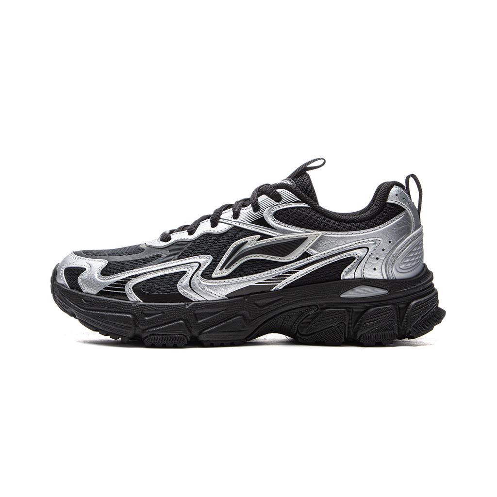 New LiNing Carefree V2 Cushioning, Slip Resistant, Abrasion Resistant, Rebound Low Top Running Shoes Women's Black Silver ARXV008-2