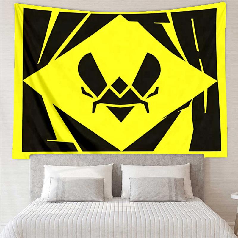 logo Team Vitality Tapestry for Bedroom Aesthetic Classroom Tapestries Wall Hanging for Living Room Dorm Office,Ideal Creative Gift