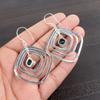 Apatite Gemstone 925 Sterling Silver Handmade Jewelry Earrings2.44" Gift For Her EE-70-12
