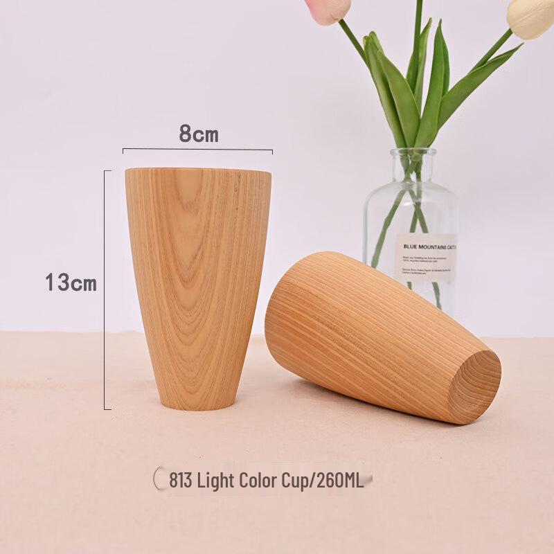 ZISIZ Solid Wood Straight Mug
