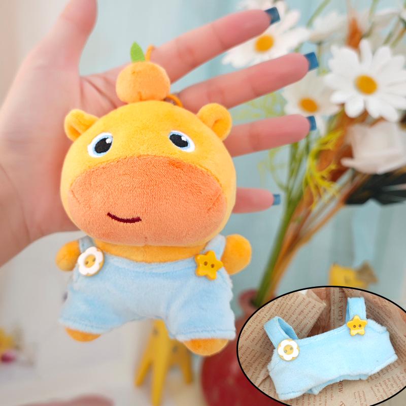 

Capybara Ruru Pendant Overalls for 10cm Doll - Girls Keychain Charm Clothing For 10cm Capybara Ruru Pendant