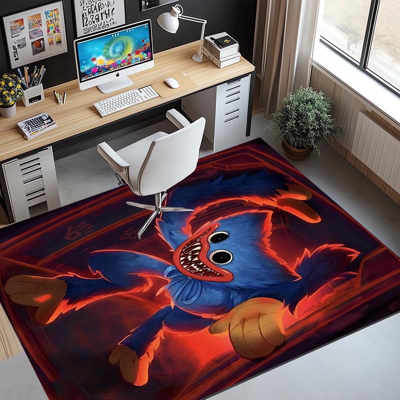 Huggy Wuggy Pattern Rug, Indoor/Outdoor Mat, for Picnic, Gameroom, Bedroom, Office, Living Room, Home Decor Carpet, Birthday Gift
