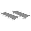 Day and Night - Day and Night Camping Beds 2 Pcs Oxford Fabric and Gray Steel 180x60x19 Cm