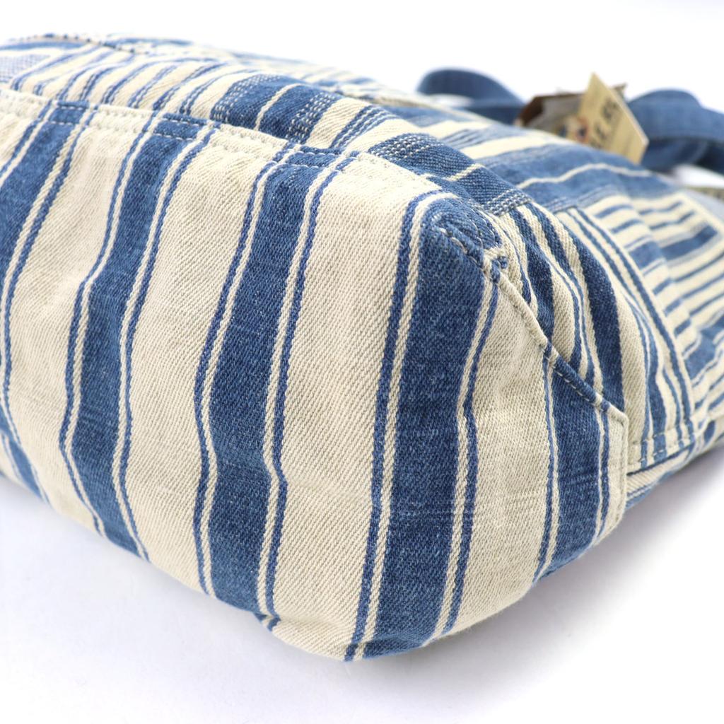 Pristine RRL Tote Bag Indigo Striped Patchwork Tote Bag Indigo blue Women Used