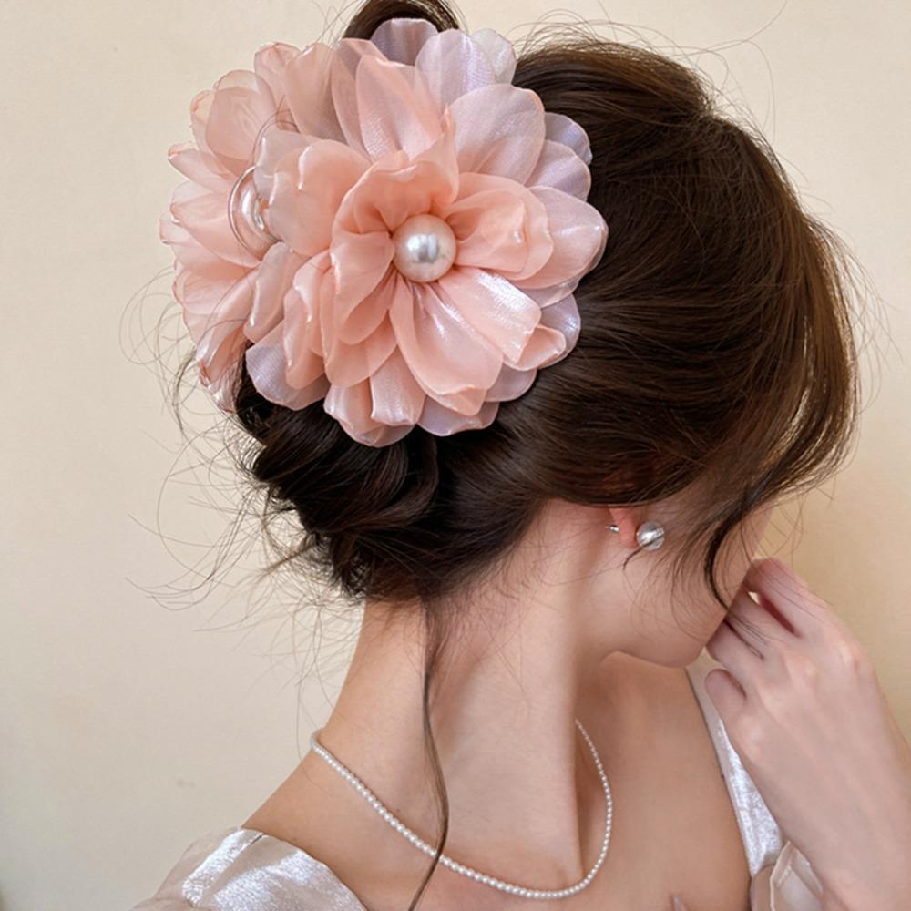 

Large Flower Beads Duckbill Clip Korea Side Clip New Shark Hair Clips Girl