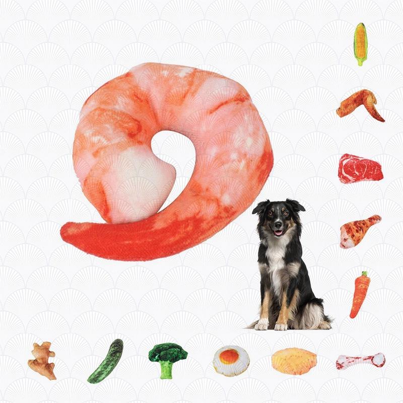 Juguete masticable duradero de lona para perros con diseño de verduras para horas de diversión