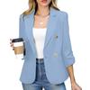Women's Casual Long Sleeve Front Open Jacket for Work Daily Wear
