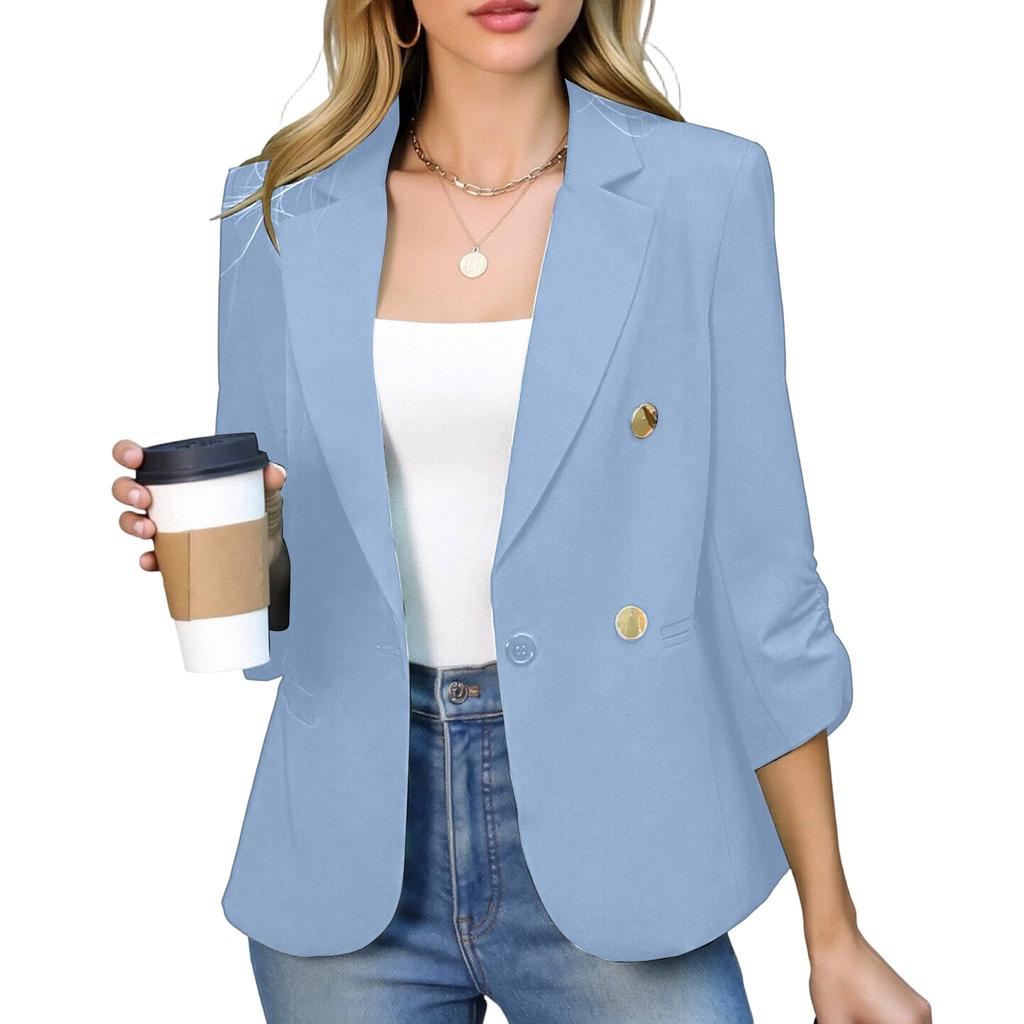 Women's Casual Long Sleeve Front Open Jacket for Work Daily Wear