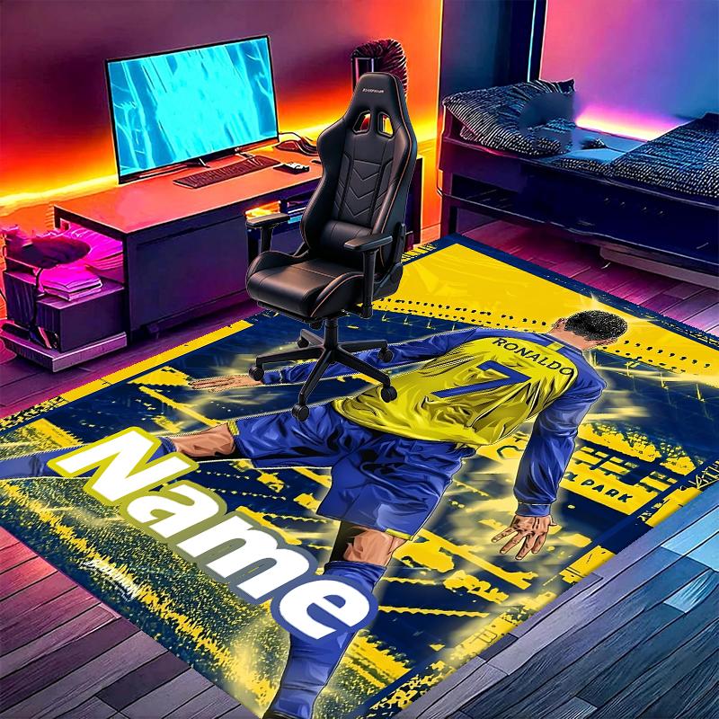 Custom Name Personalized Gamer craft Print Carpet, Versatile Home Decor Rug, for Playroom, Apartment, Balcony, Entryway, Hallway Gift
