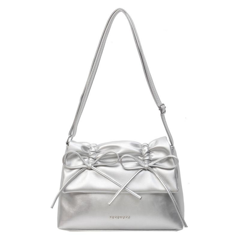 

Pu Small Crossbody Bag For Women With Zipper Pockets And Urban Style For Daily Use срібний