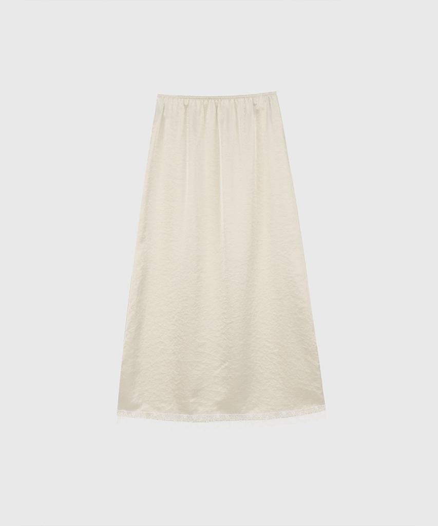 Kwinseulaebis Lacy Satin Lace Midi Skirt
